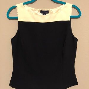 Ann Taylor size 6 cream and black elegant top